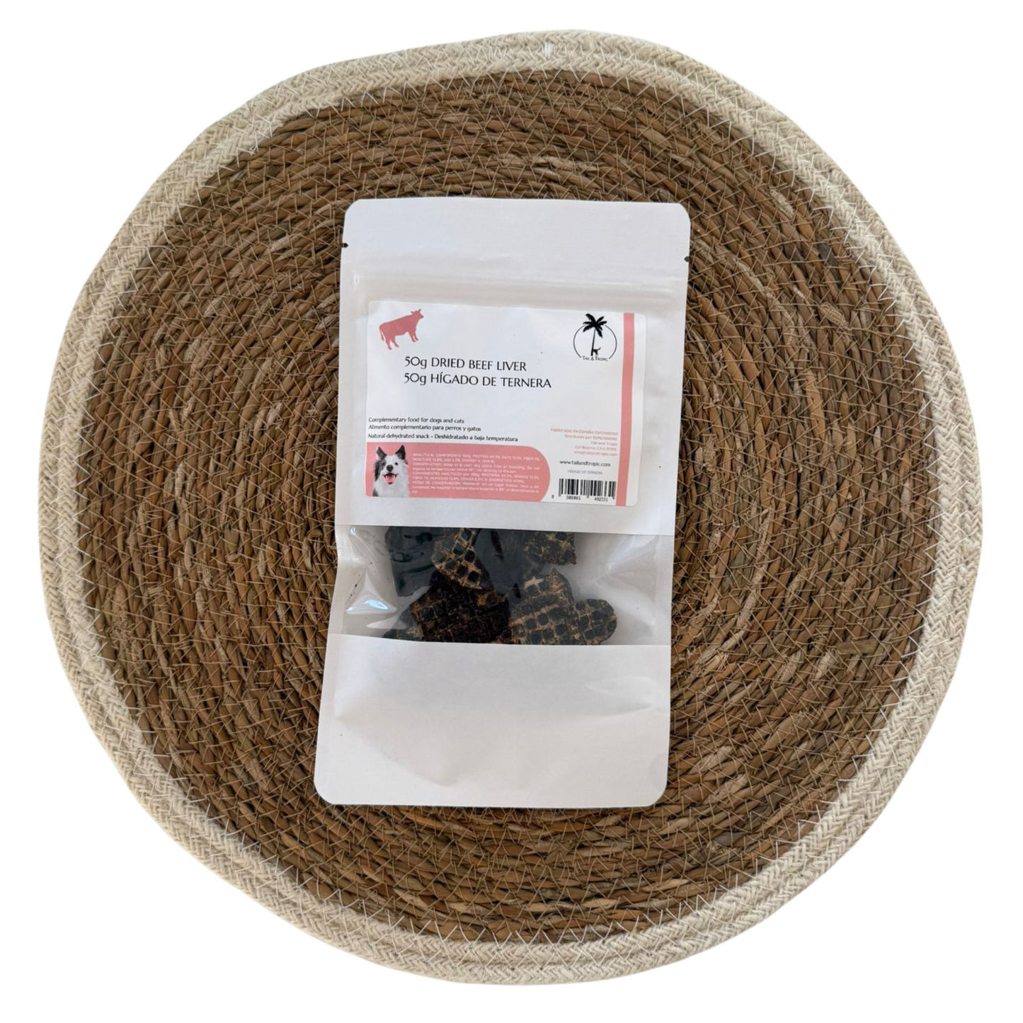 50g DRIED BEEF LIVER - Dehydrated natural snack for dogs