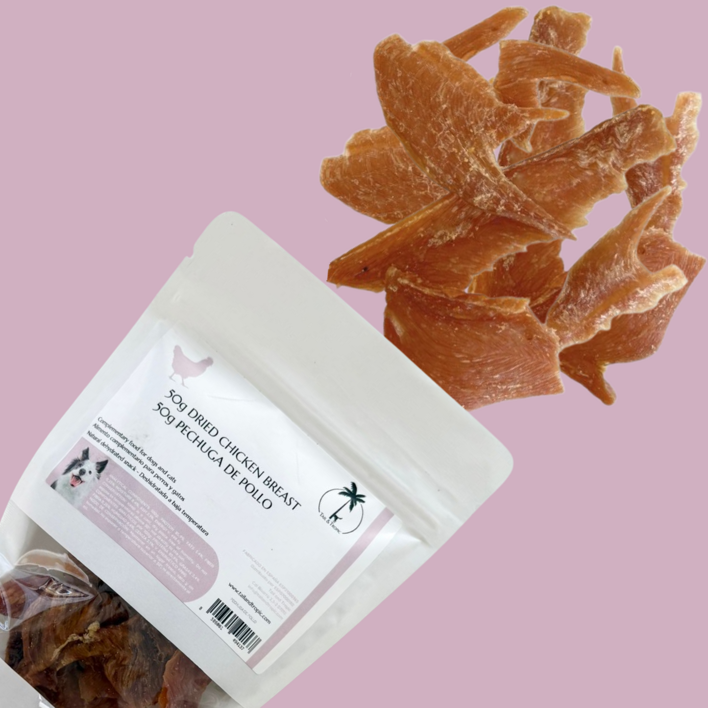 50g CHICKEN BREAST - Dehydrated natural treat for dogs