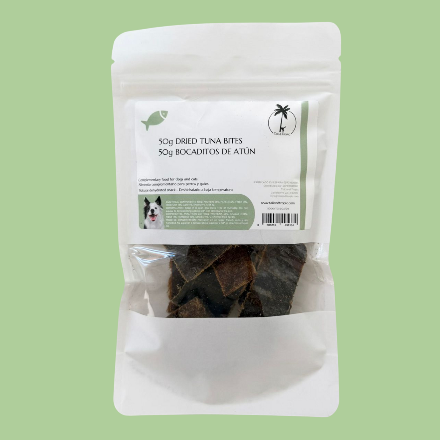 50g TUNA BITES - Dehydrated natural treat for cats and dogs