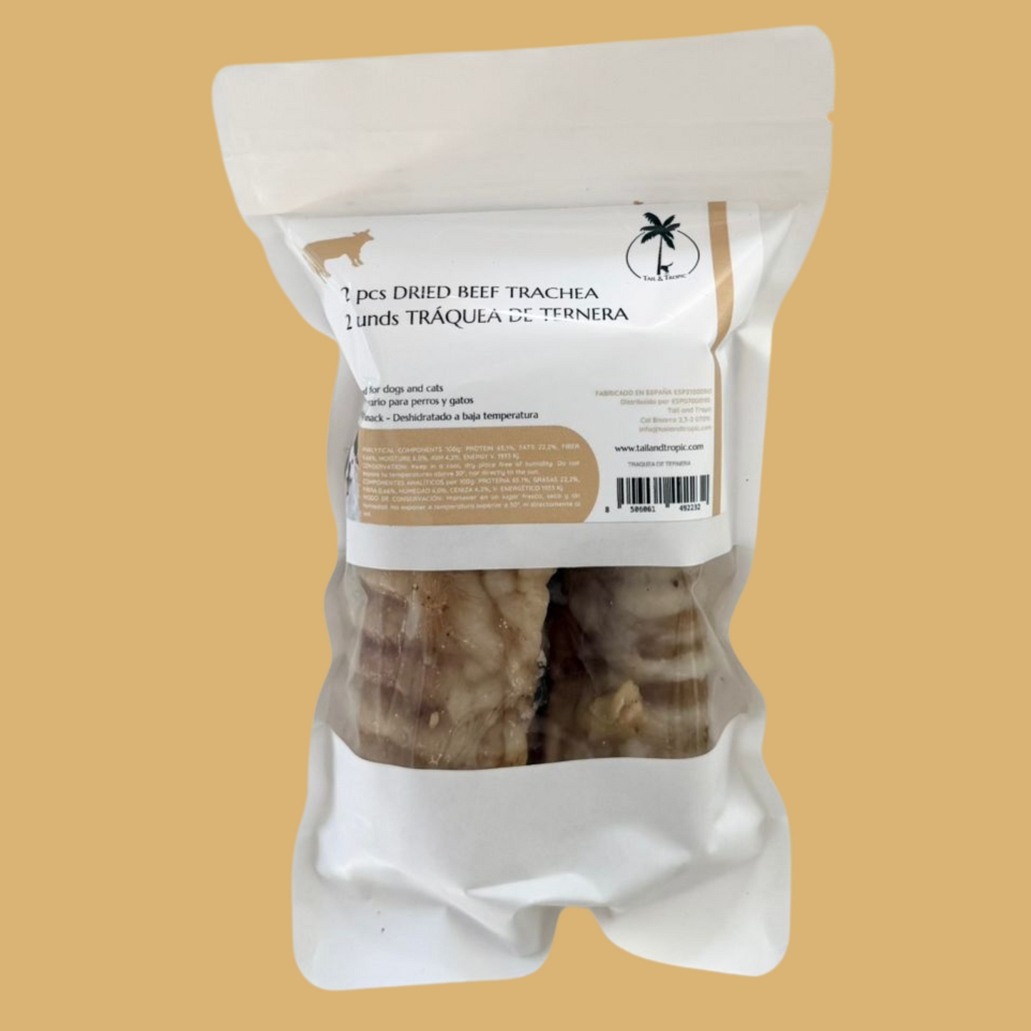 2pcs BEEF TRACHEA - dehydrated natural snack for dogs