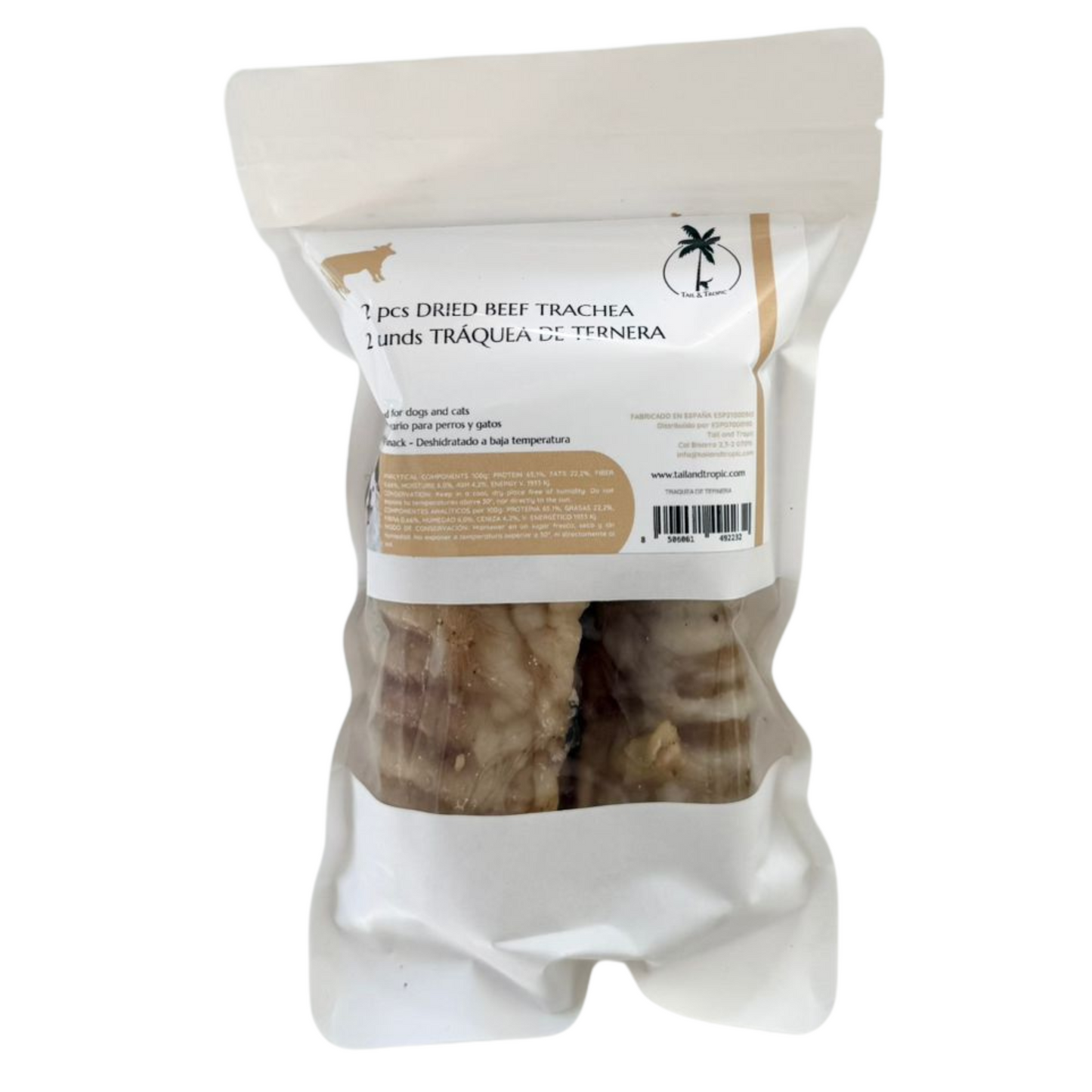 2pcs BEEF TRACHEA - dehydrated natural snack for dogs