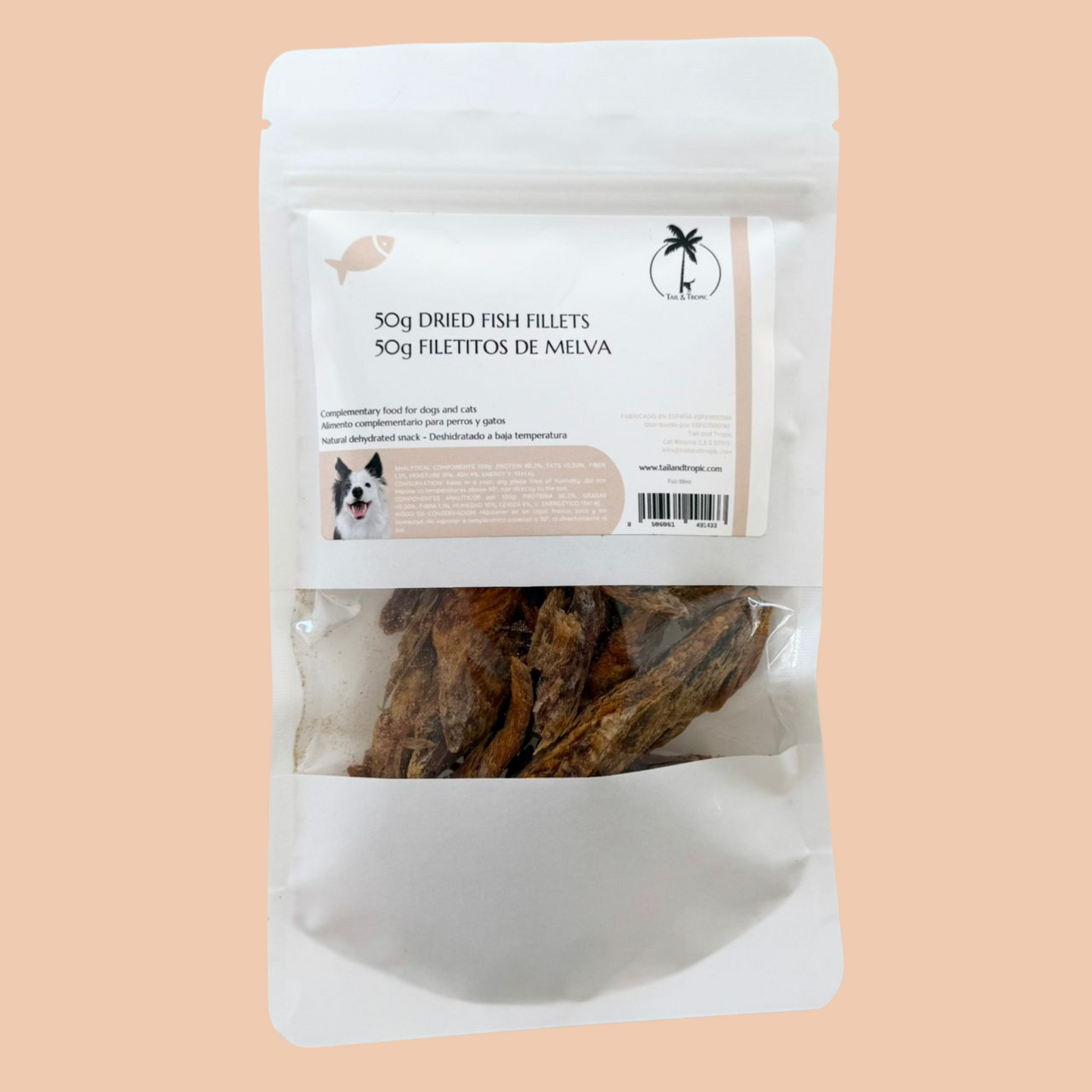 50g FISH FILLETS - Dehydrated natural snack for cats and dogs