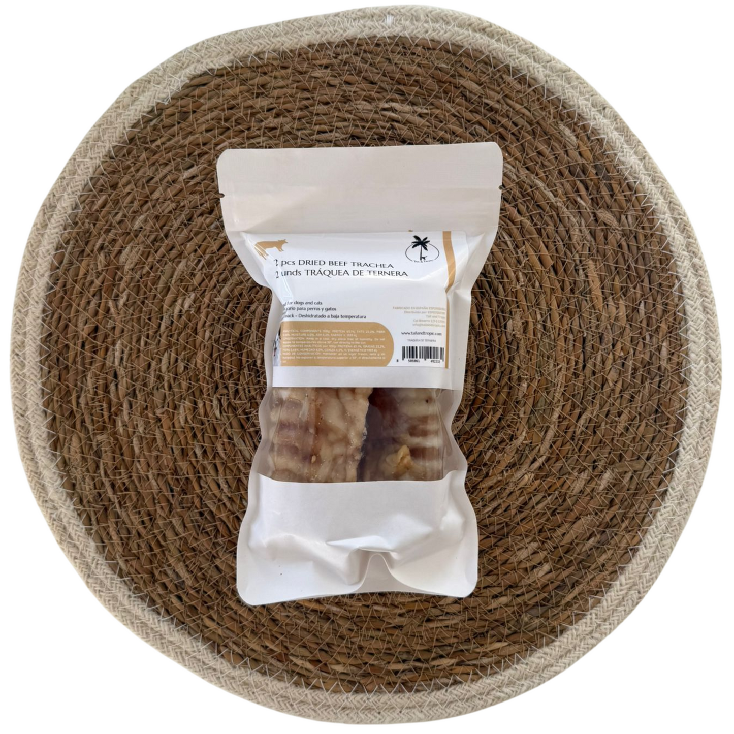 2pcs BEEF TRACHEA - dehydrated natural snack for dogs