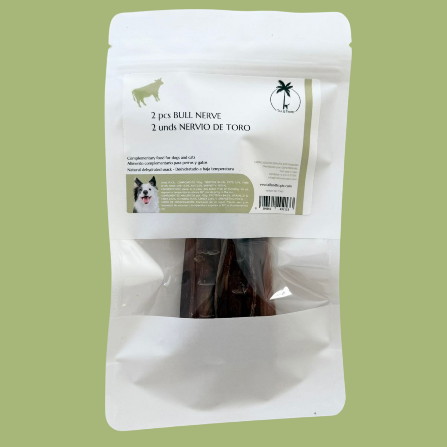 2pcs BULL PIZZLE/NERVE - Dehydrated natural snack for dogs