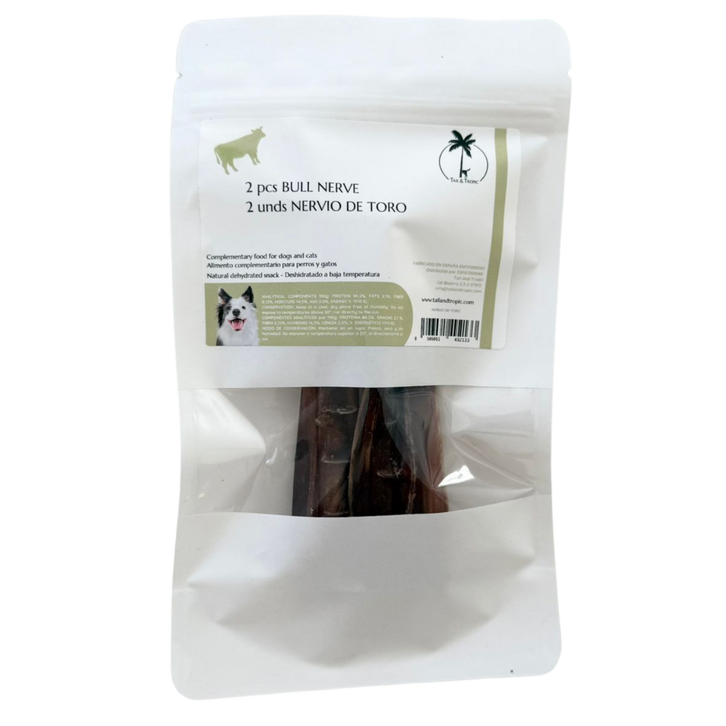 2pcs BULL PIZZLE/NERVE - Dehydrated natural snack for dogs