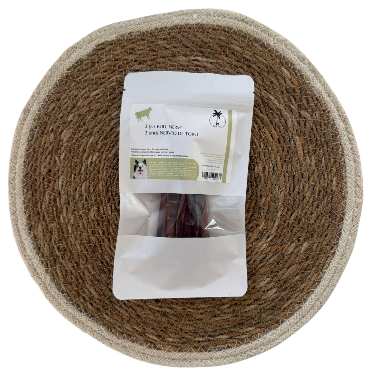 2pcs BULL PIZZLE/NERVE - Dehydrated natural snack for dogs