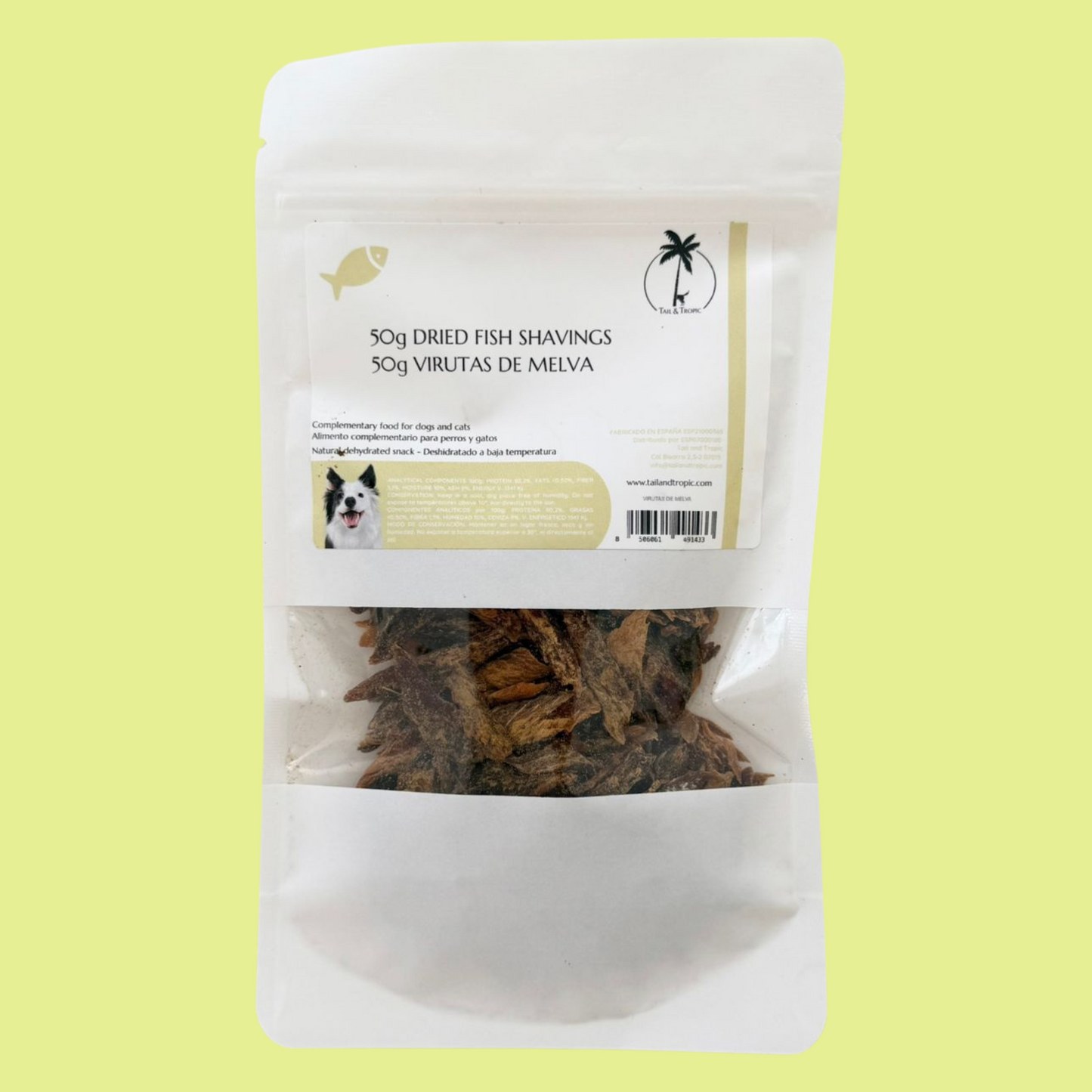 50g FISH SHAVINGS - Dehydrated natural snack for cats and dogs
