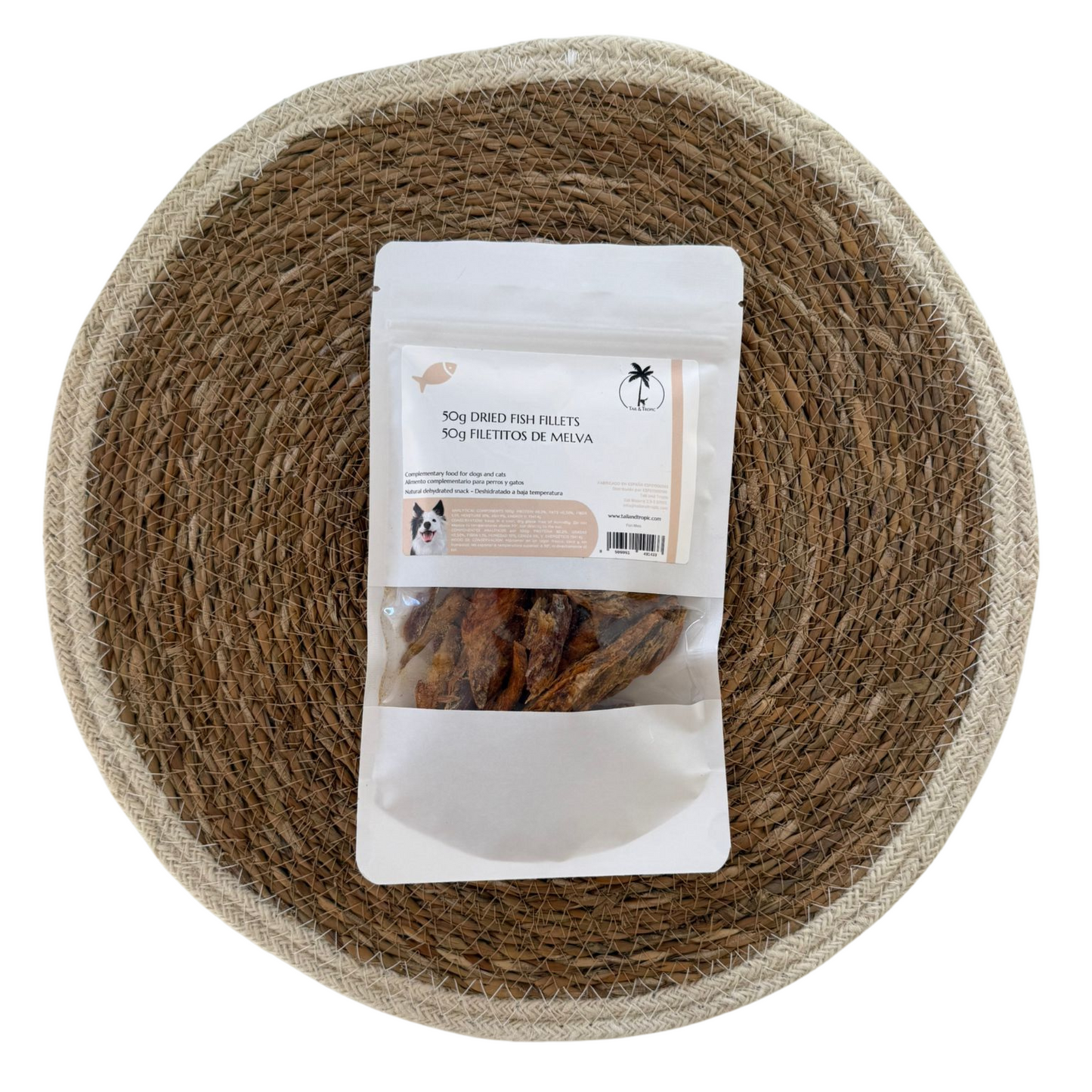 50g FISH FILLETS - Dehydrated natural snack for cats and dogs
