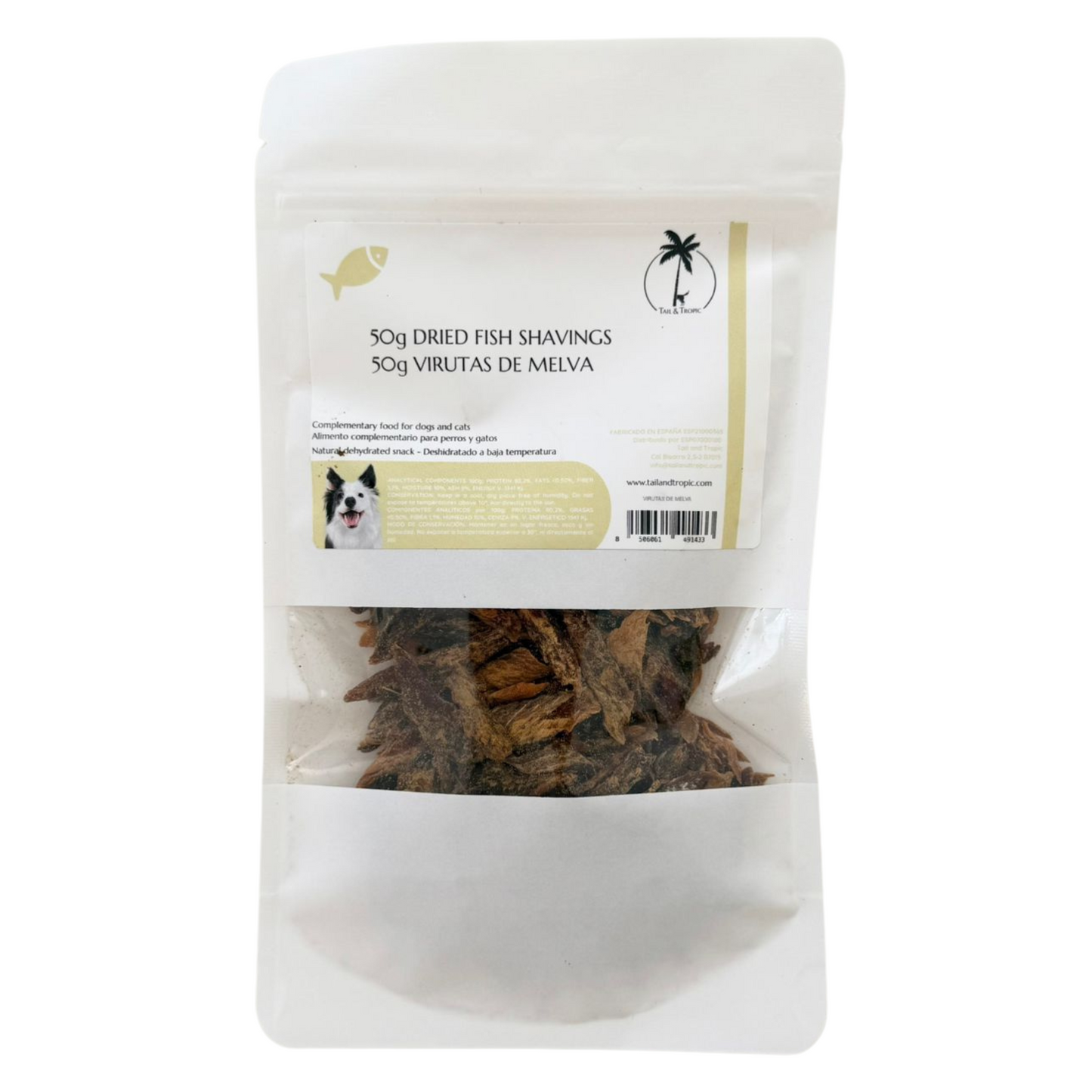50g FISH SHAVINGS - Dehydrated natural snack for cats and dogs