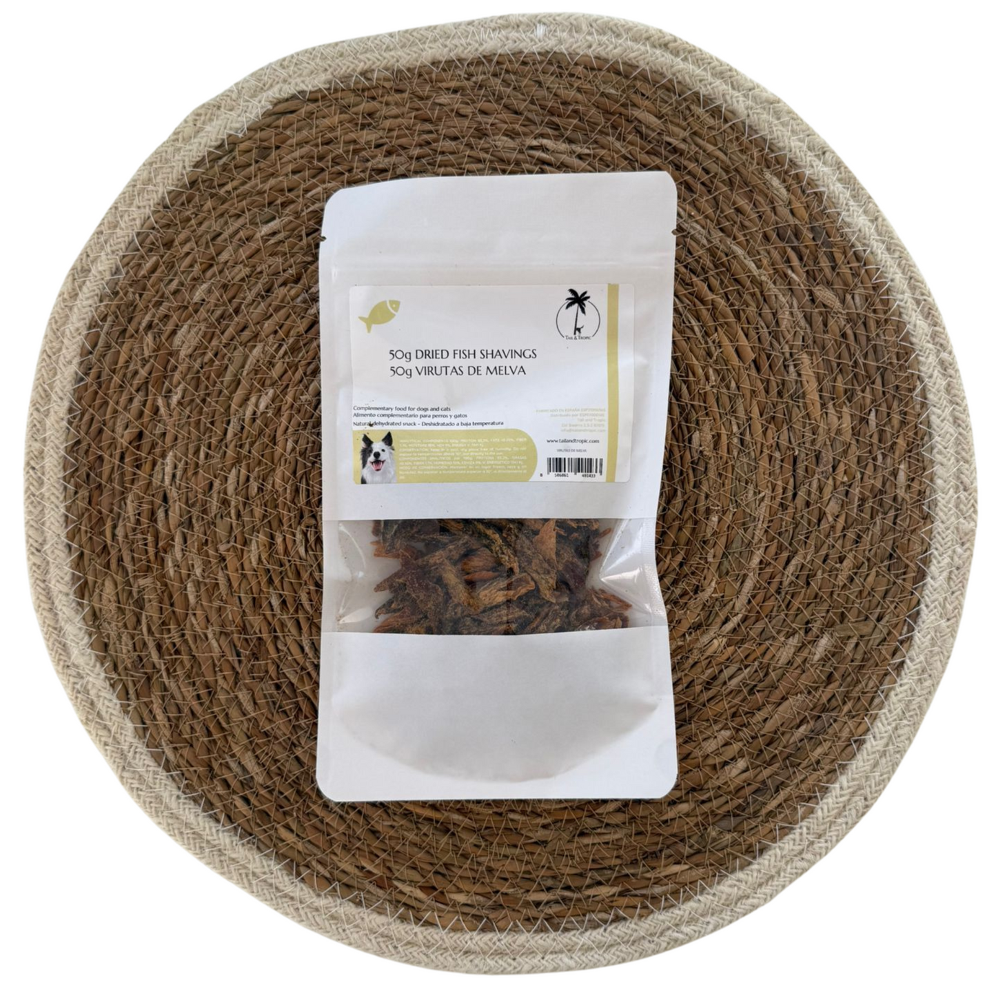 50g FISH SHAVINGS - Dehydrated natural snack for cats and dogs