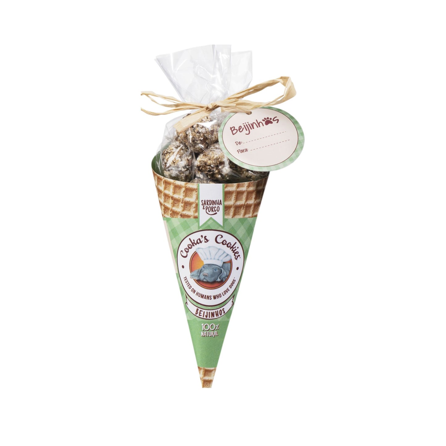 SARDINE & PORK KISSES - Handmade natural dog treats from Cookas Cookies - Tail & Tropic