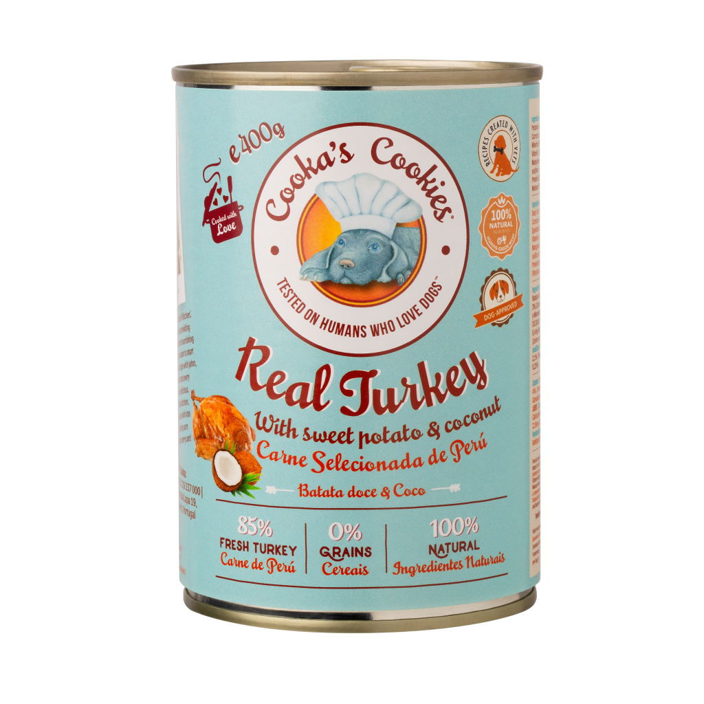TURKEY & SWEET POTATO Humid Tinned Food From Cookas Cookies- Tail & Tropic