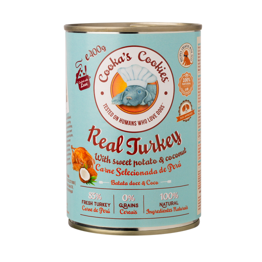 TURKEY & SWEET POTATO Humid Tinned Food From Cookas Cookies- Tail & Tropic