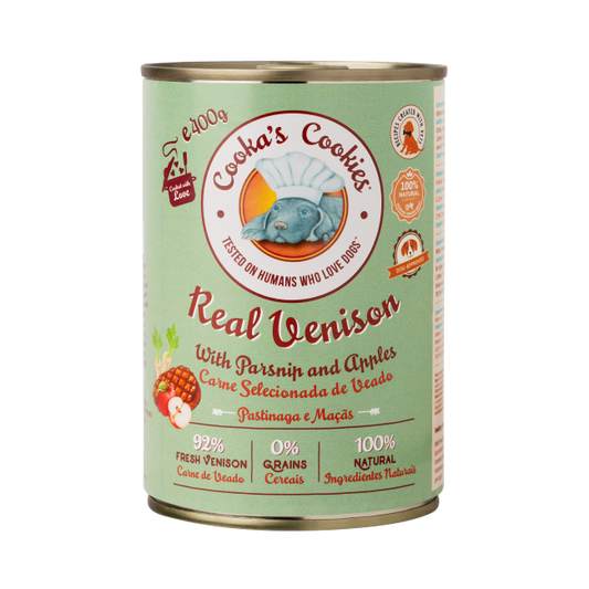 VENISON APPLE & PARSNIP Humid Tinned Food from Cookas Cookies - Tail & Tropic