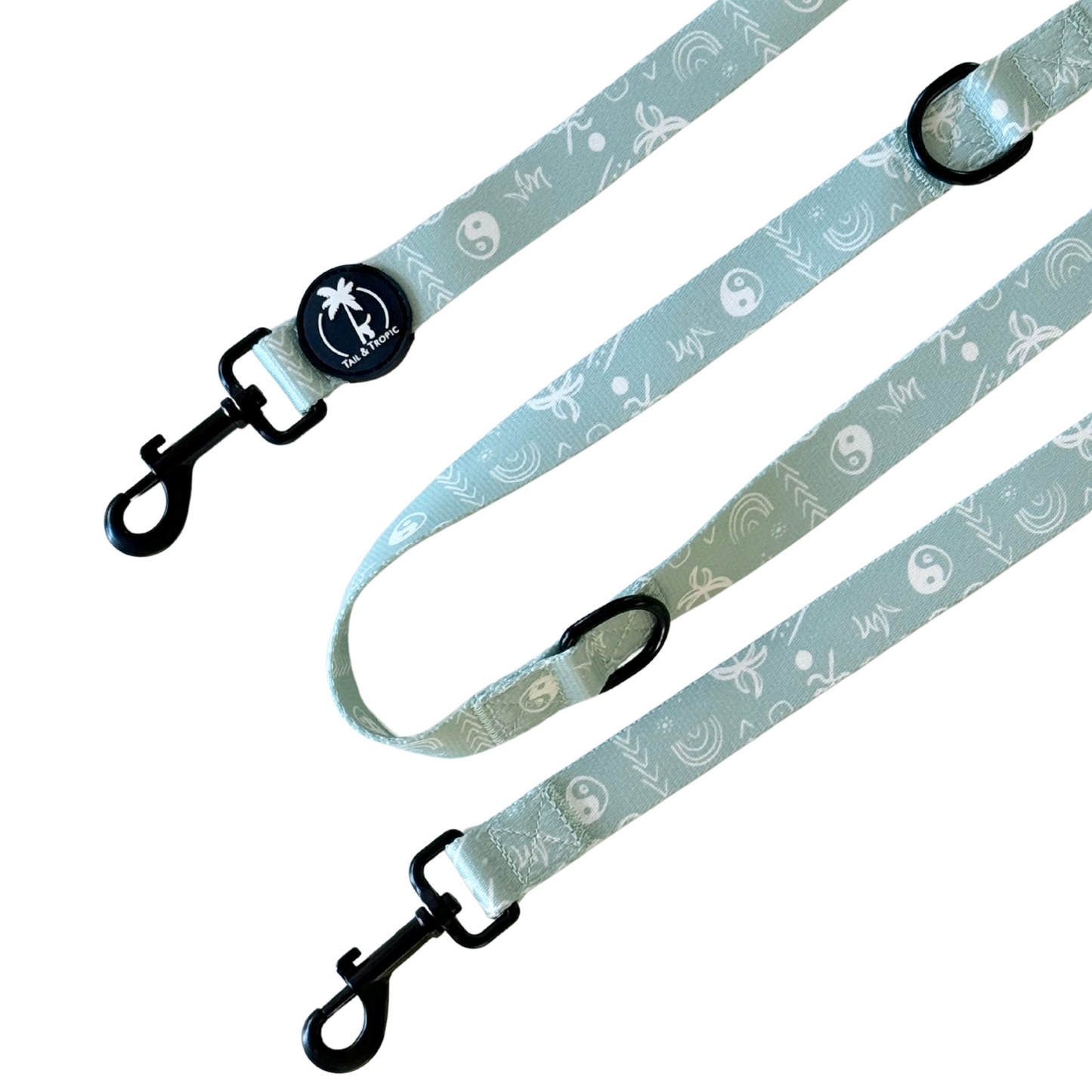 Correa Multiposición para Perros – Colección AURA 🌊 | Libertad Manos Libres en Azul Boho Mediterráneo – Tail & Tropic