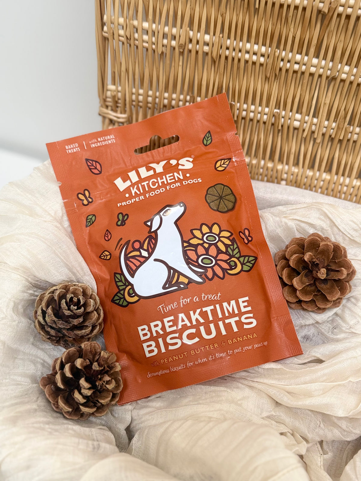 Lily's Kitchen Breaktime Biscuits – Peanut Butter & Banana 80g