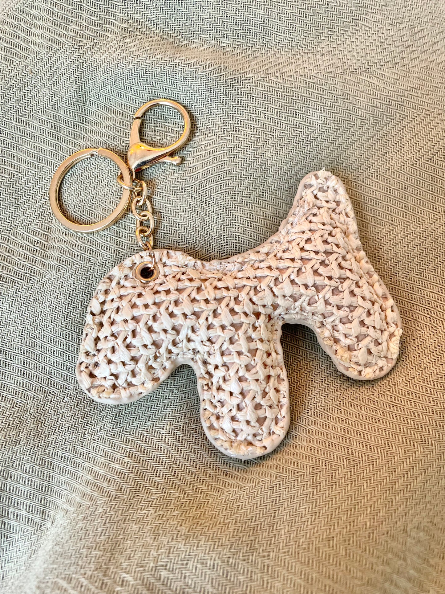 DOGGY KEYRING Straw beige