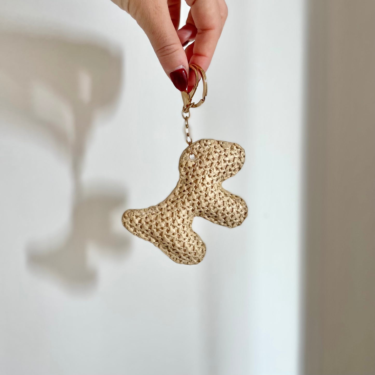 DOGGY KEYRING Straw beige