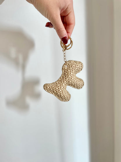 DOGGY KEYRING Straw beige