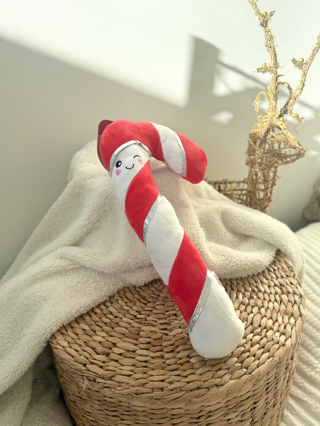 Big Candy Cane Rope Core Dog Toy