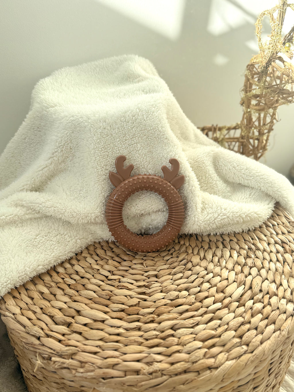 Christmas Reindeer Ring Dog Toy