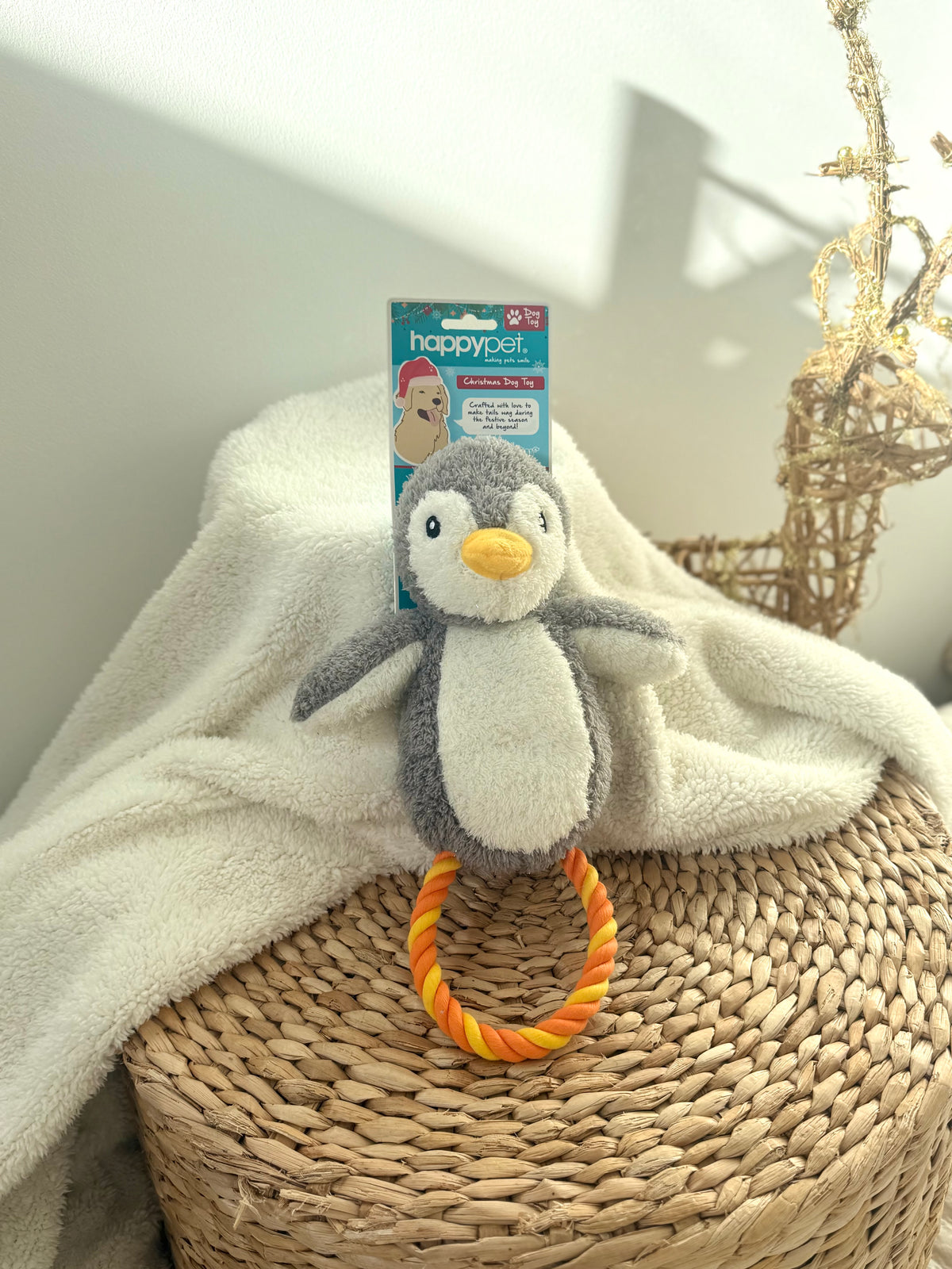 Pebble the Penguin Rope Dog Toy