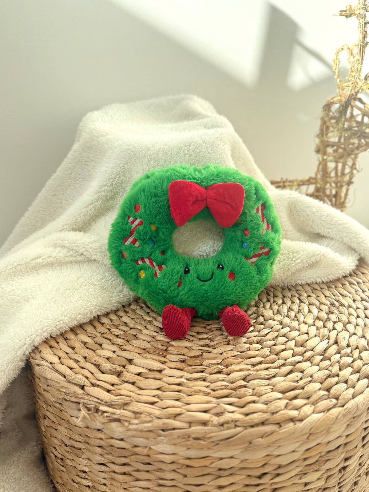 Rosie Wreath Christmas Dog Toy