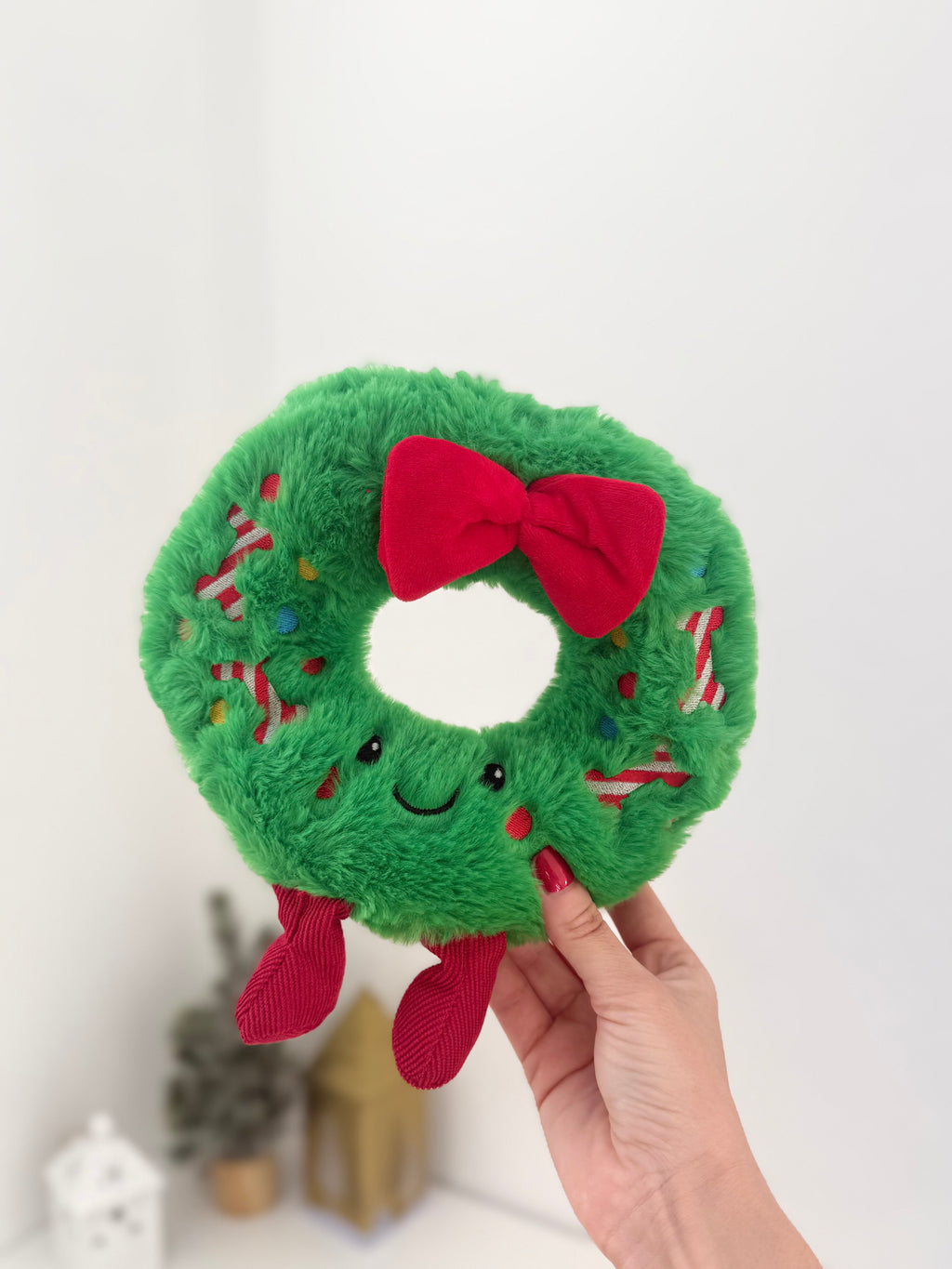 Rosie Wreath Christmas Dog Toy