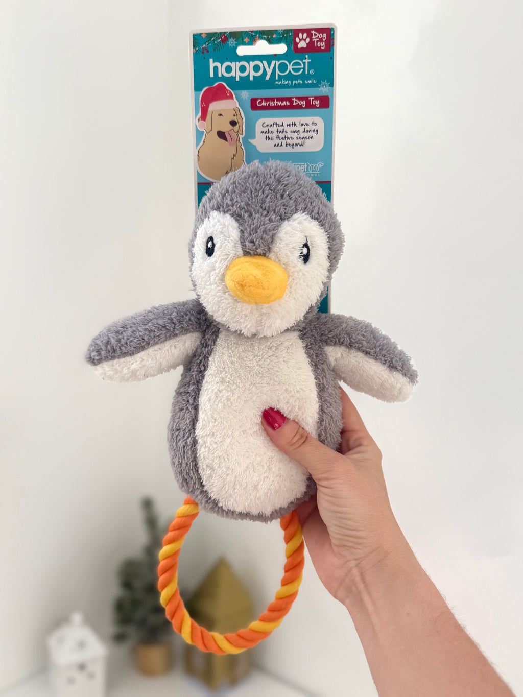 Pebble the Penguin Rope Dog Toy