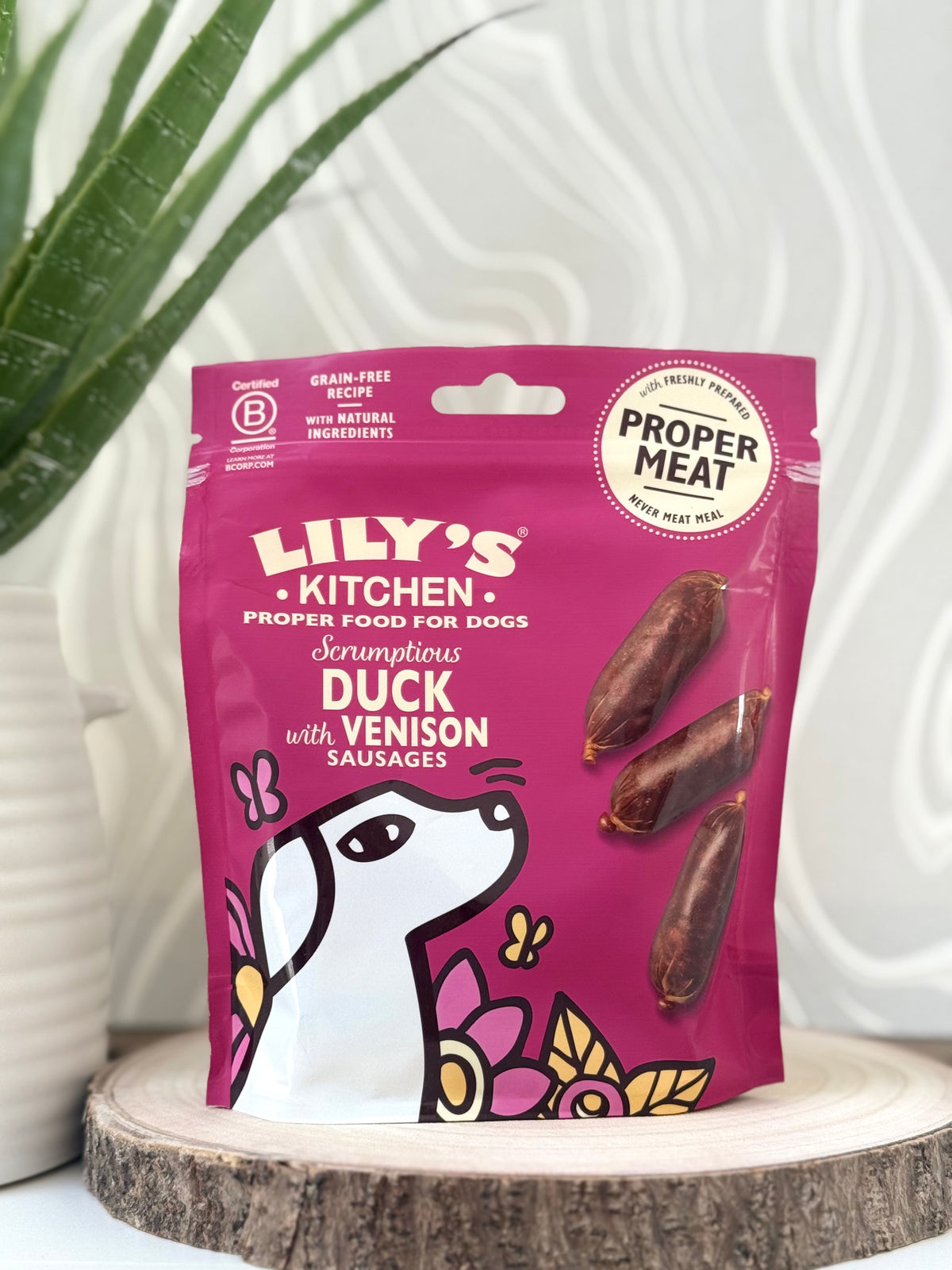 Lilys Kitchen Duck & Venison Sausage Dog Treats 70g