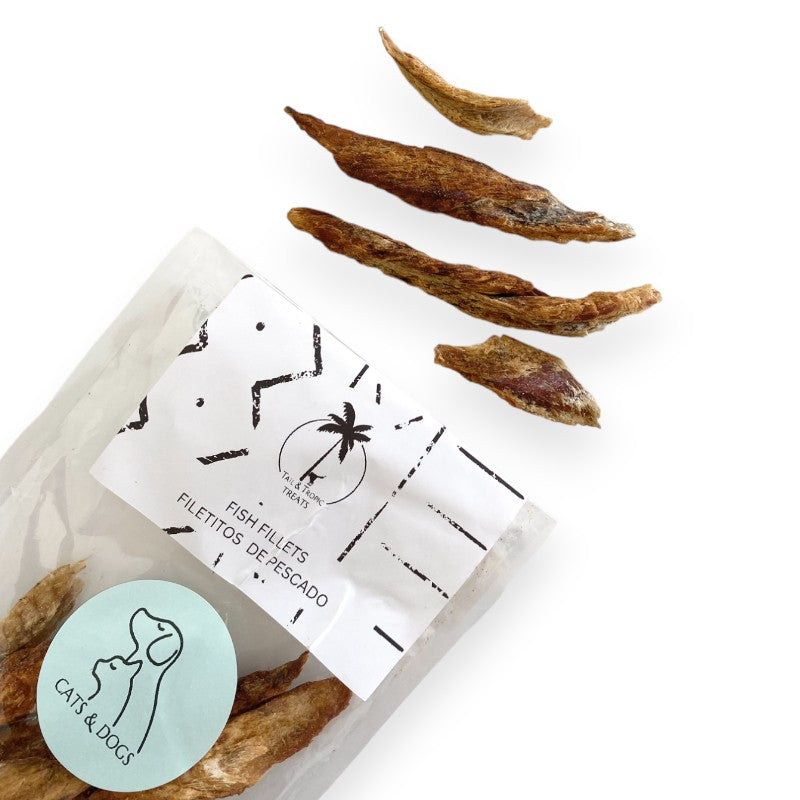 FISH FILLETS - Dehydrated natural snack for cats and dogs