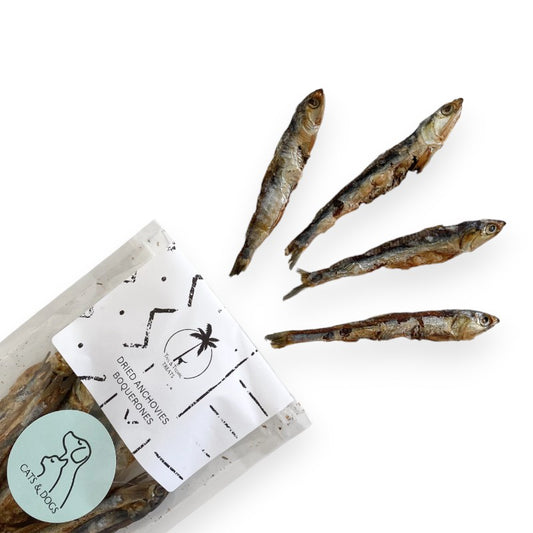 DRIED ANCHOVIES - Dehydrated natural treat for dogs and cats