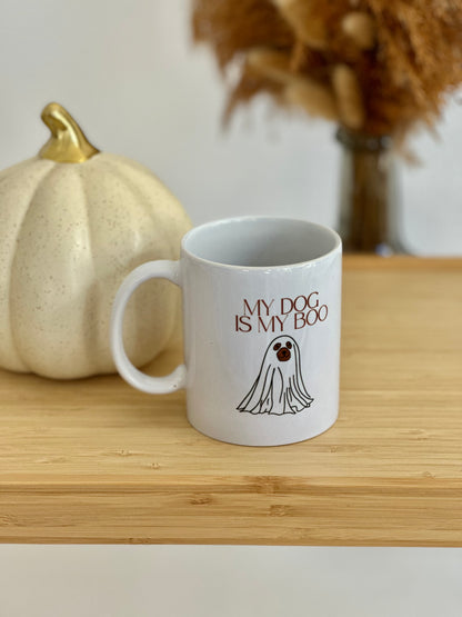 Autumn/Fall/Halloween mug - MY DOG IS MY BOO! - Tail and Tropic mug for dog and cat moms