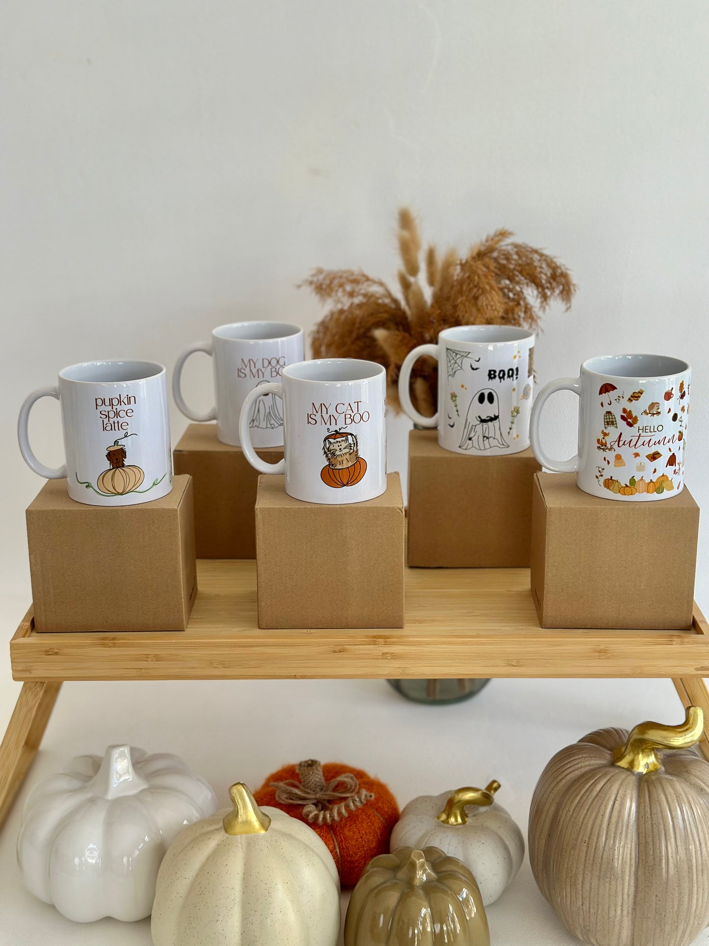 Autumn/Fall/Halloween mug - MY CAT IS MY BOO! - Tail and Tropic mug for dog and cat moms