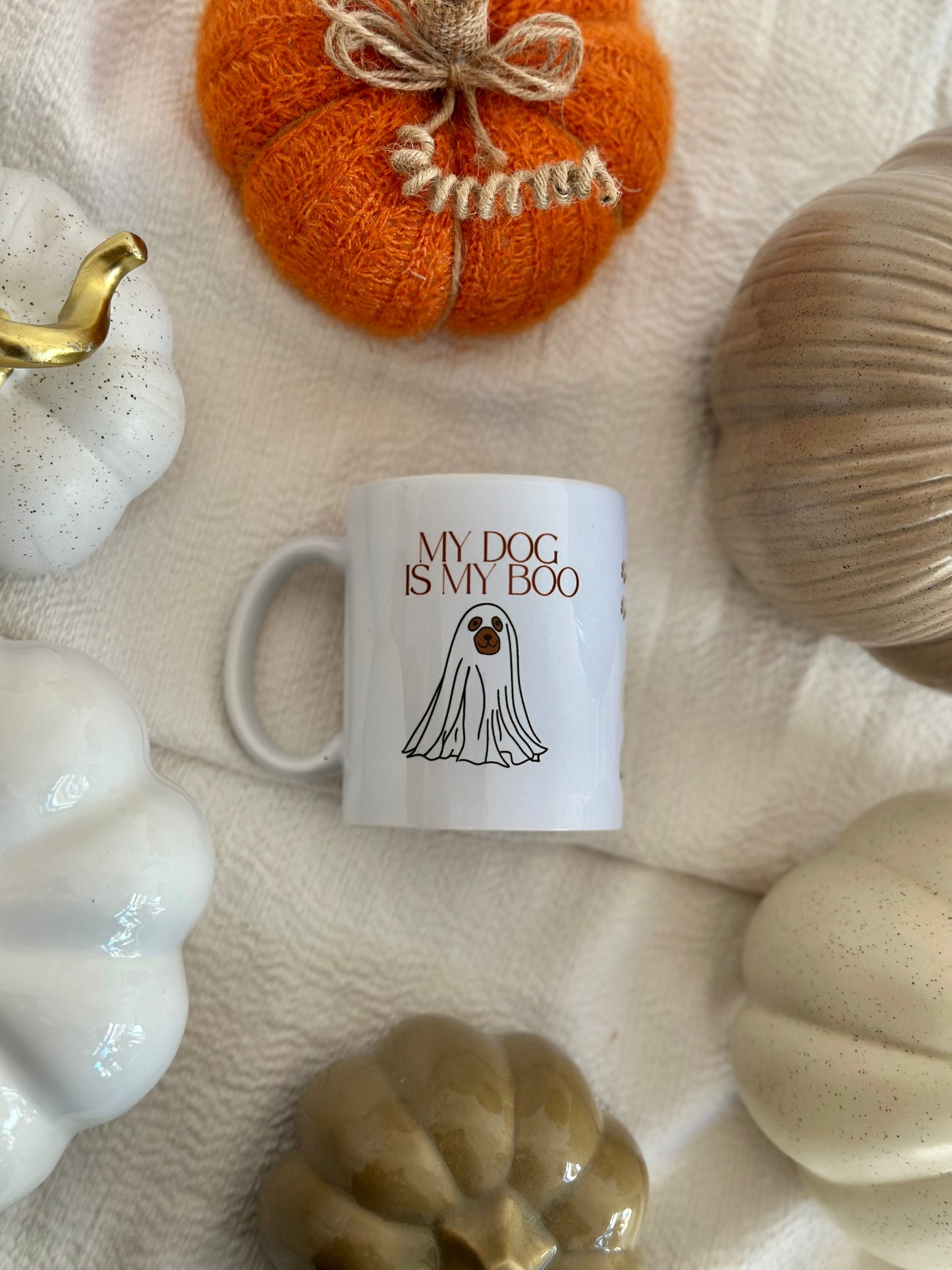 Autumn/Fall/Halloween mug - MY DOG IS MY BOO! - Tail and Tropic mug for dog and cat moms