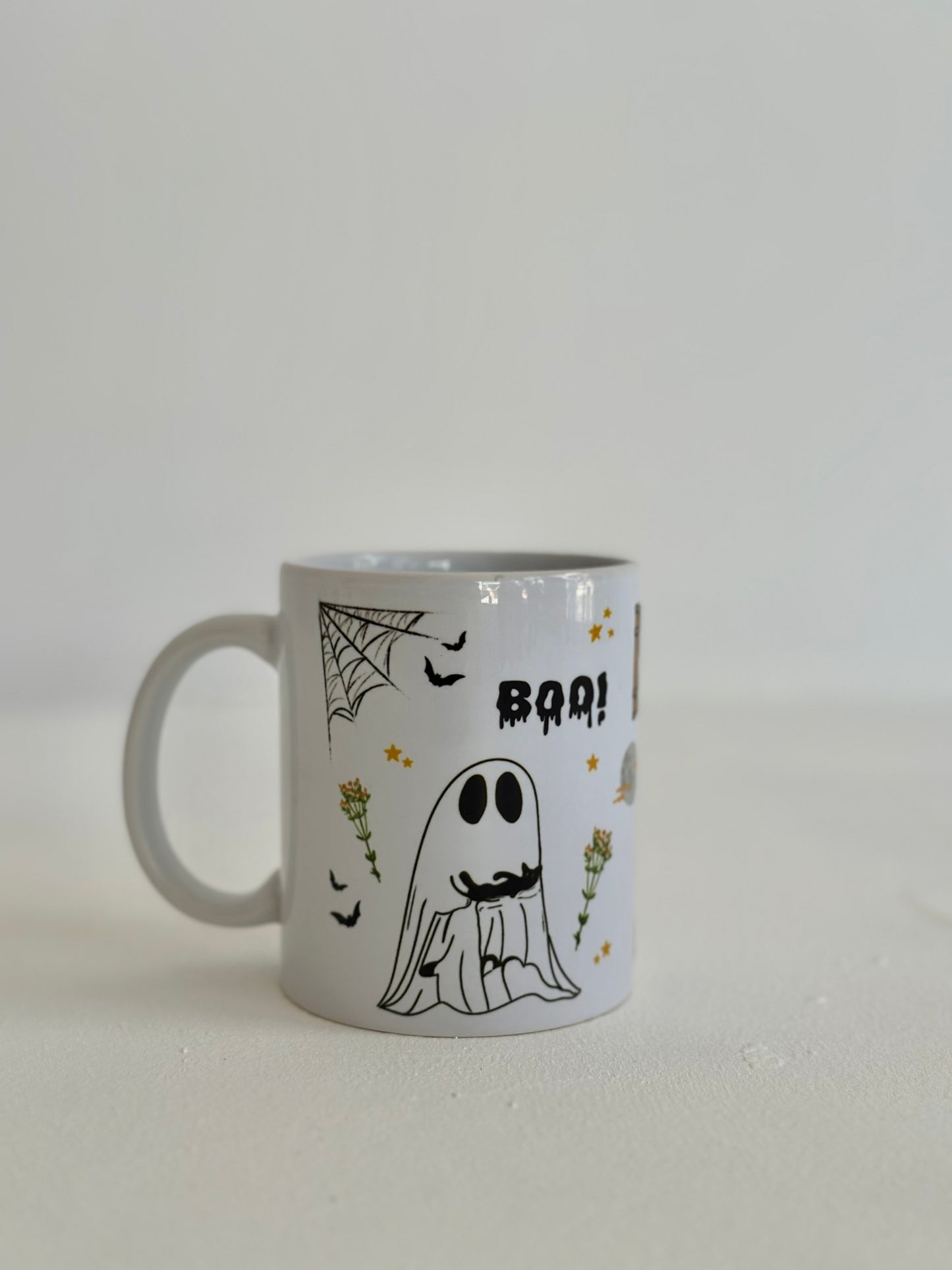 Autumn/Fall/Halloween mug - BOO! - Tail and Tropic mug for dog and cat moms