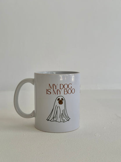 Autumn/Fall/Halloween mug - MY DOG IS MY BOO! - Tail and Tropic mug for dog and cat moms