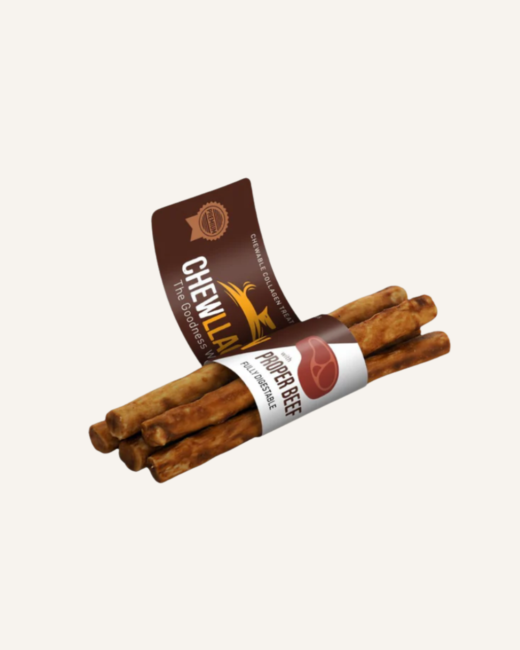 Chewllagen Mini 5 Pack Beef Collagen Rolls