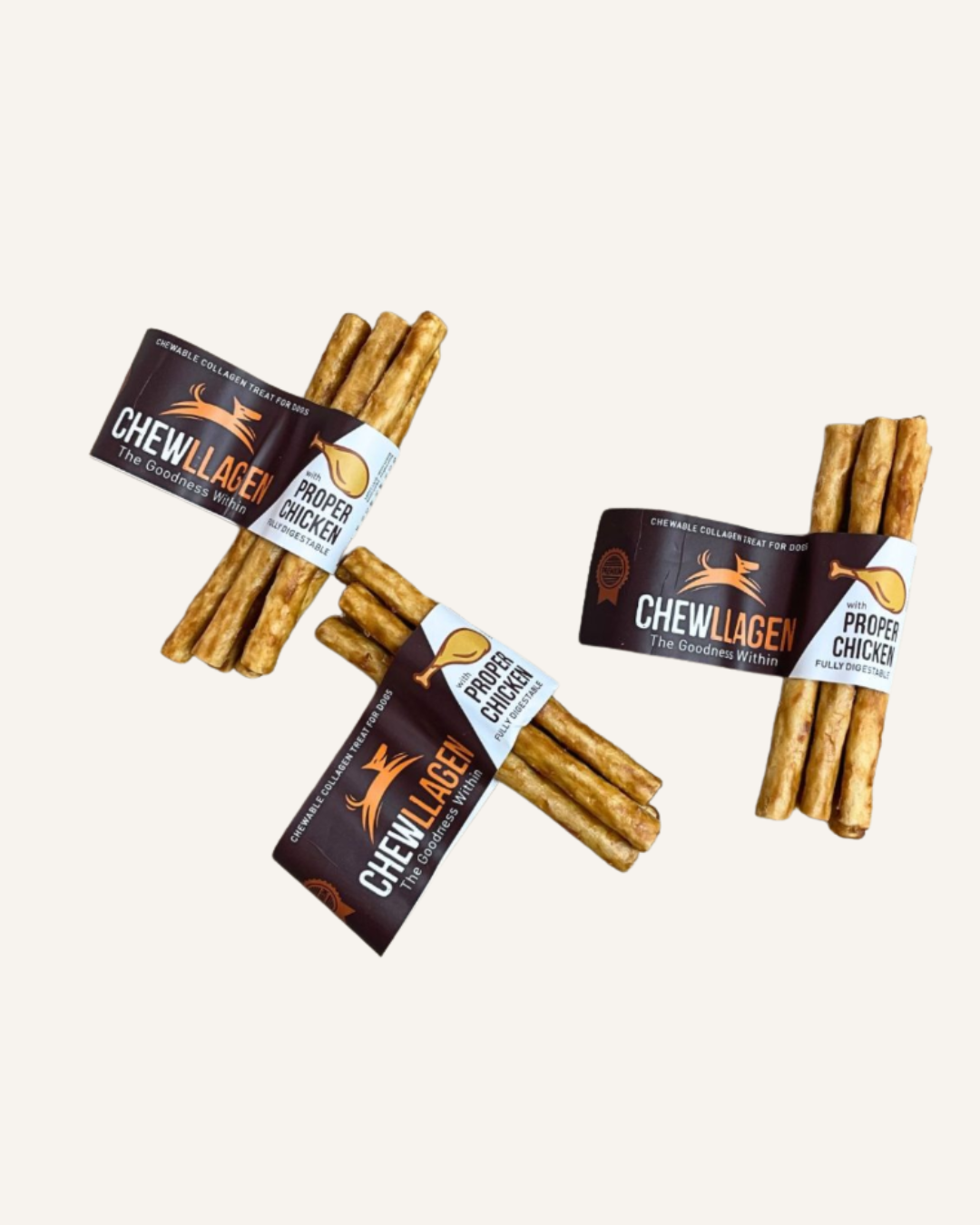 Chewllagen Mini 5 Pack Chicken Collagen Rolls