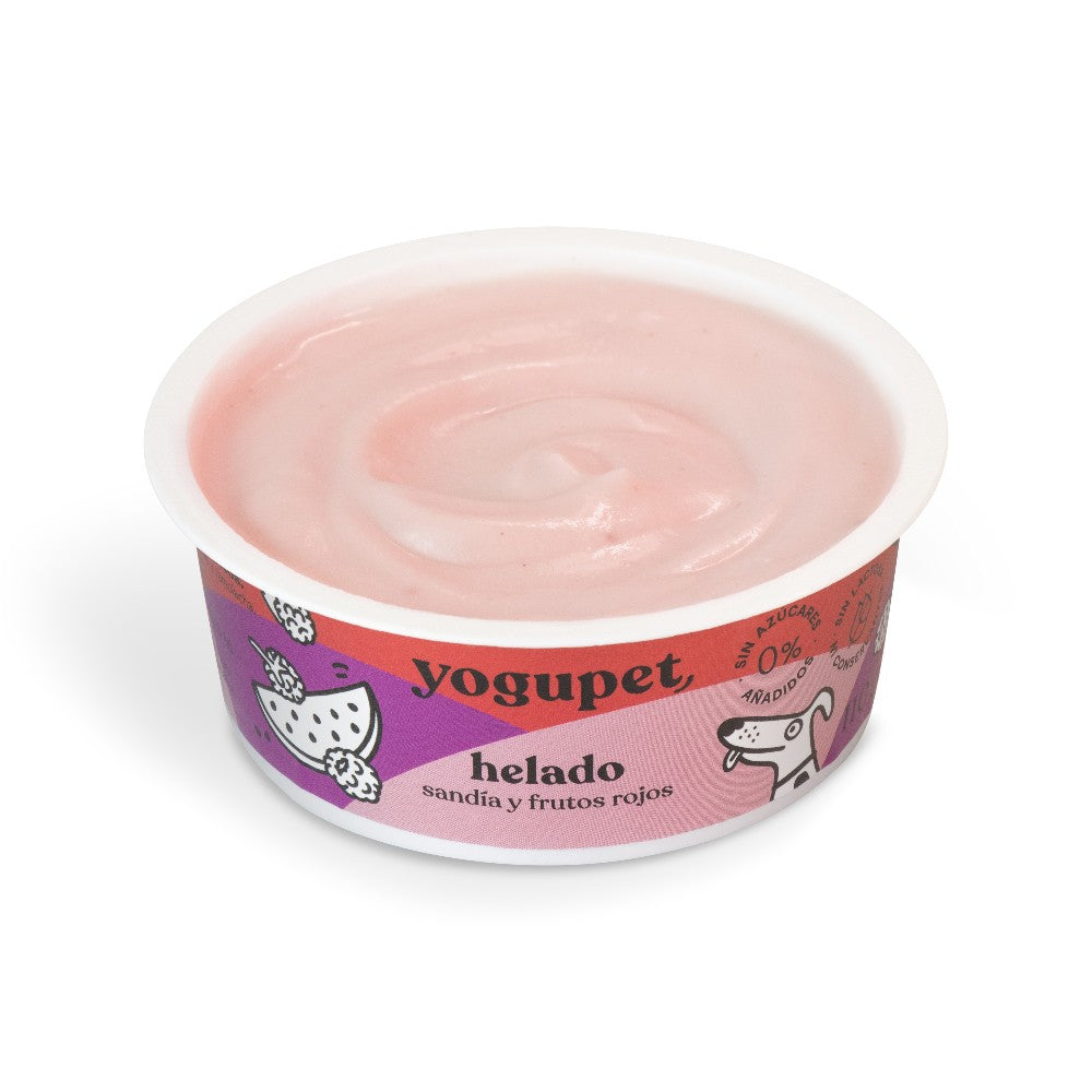Helado de yogur Yogupet para perros y gatos: Sandía y frutos rojos - Tail & Tropic